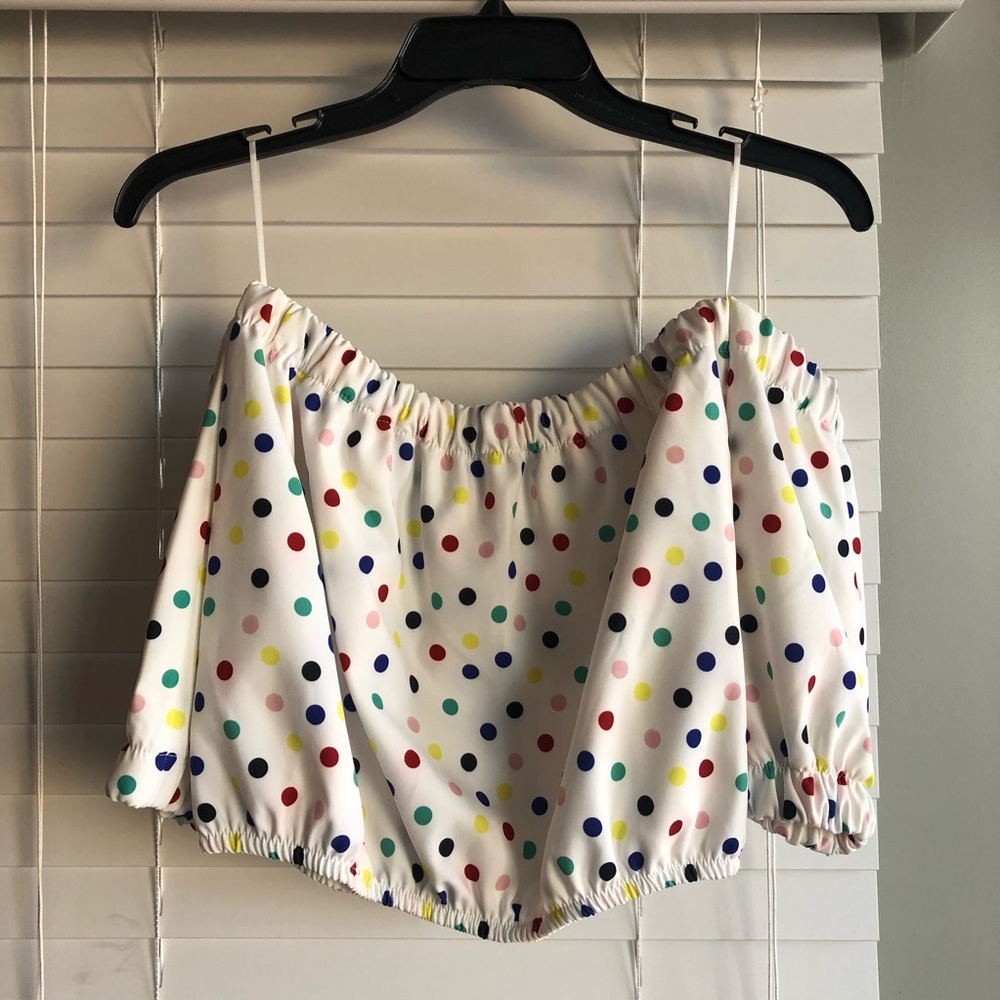 NWT Zara puffy sleeve crop top